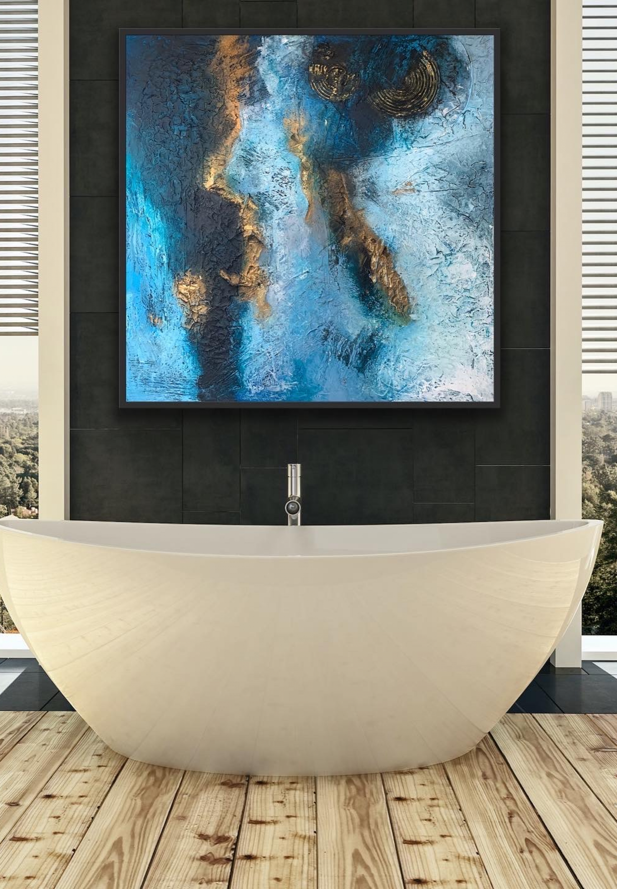 obraz ręcznie malowany GOZO abstrakacja