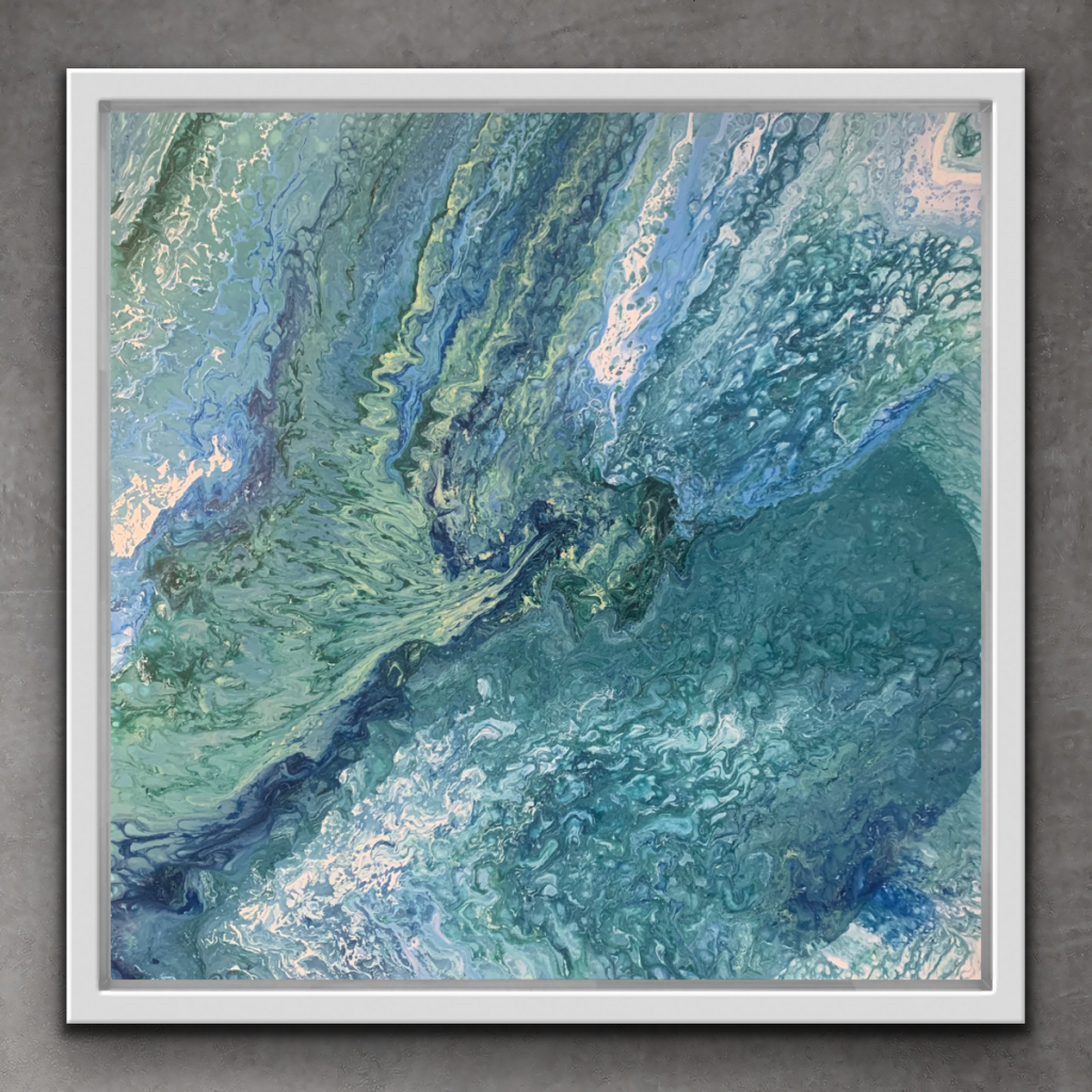 ręcznie malowany obraz, metoda pouringu