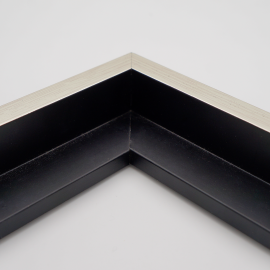 srebrno czarna rama typ L