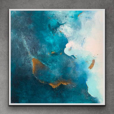 na obrazie piękne ukazanie zetknięcie się lazurowego oceanu ze skalistym wybrzeżem