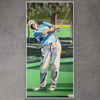 obraz ręcznie malowany golf 2