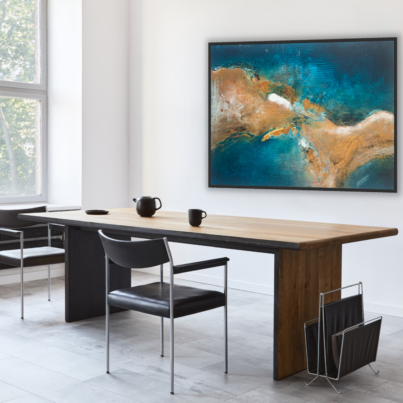 obraz ręcznie malowany TURQUOISE DIVISION 1