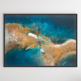 obraz ręcznie malowany TURQUOISE DIVISION