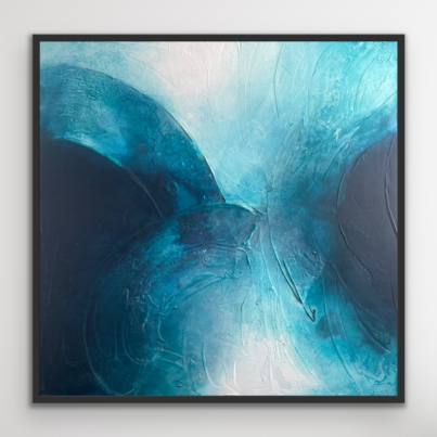 obraz ręcznie malowany Turkusowa harmonia