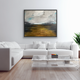 obraz ręcznie malowany jezioro szczęścia 1