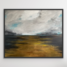 obraz ręcznie malowany jezioro szczęścia